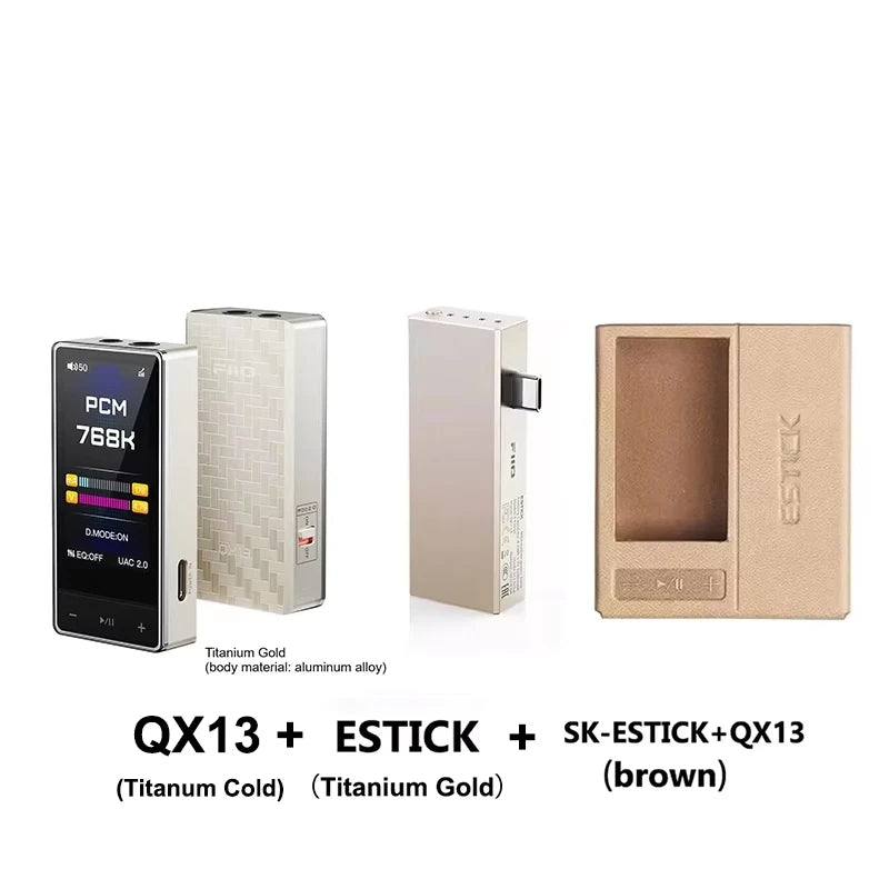 FiiO QX13 HIFI Portable Headphone Amplifier AMP Hi-res Desk TOP-grade Decoder USB DAC ES9027PRO DSD512 PCM768K 900WM