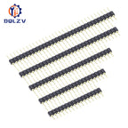 2.54MM Pitch Single Row Male SMD Straight Needle Round Hole Pin Header Copper Foot 1*2p 3p 4p 5p 6p 7p 8p 10p 40pin Connector