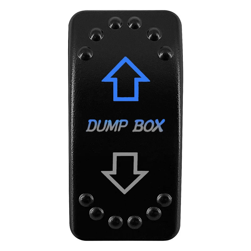 12V/24V Waterproof DPDT Momentary Rocker Switch ON-OFF-ON Arrows Winch In/Out Up/Down Toggle for Jeep, Dump Trailer, Truck, Boat