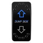 12V/24V Waterproof DPDT Momentary Rocker Switch ON-OFF-ON Arrows Winch In/Out Up/Down Toggle for Jeep, Dump Trailer, Truck, Boat