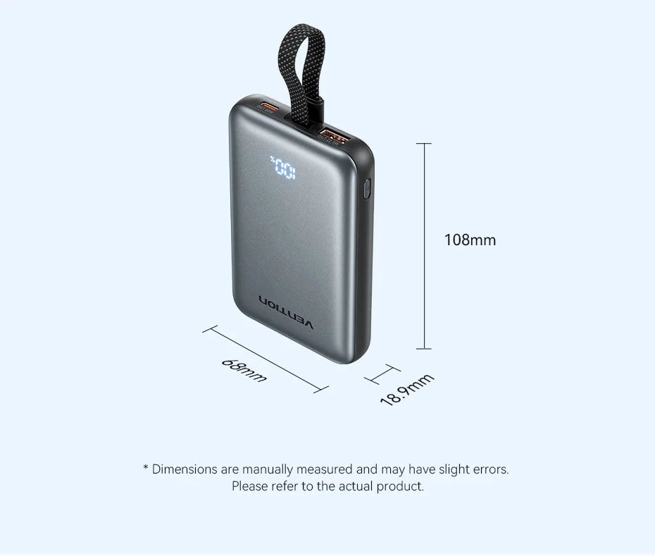 [CCC Certification] Vention Magnetic Power Bank 22.5W 10000mAh Portable 3C Powerbank 15W Wireless Fast Charger for iPhone 17 16