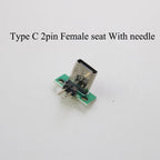 1PCS Data Charging Cable Jack Test Board with Pin Header 90 Degree Micro Mini USB Type C 2Pin USB 3.0 2.0 Female Male Connector