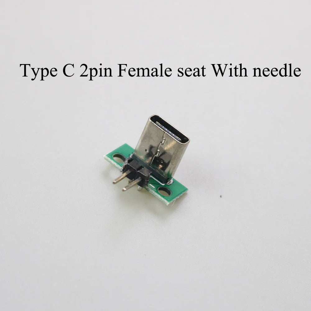 1PCS Data Charging Cable Jack Test Board with Pin Header 90 Degree Micro Mini USB Type C 2Pin USB 3.0 2.0 Female Male Connector