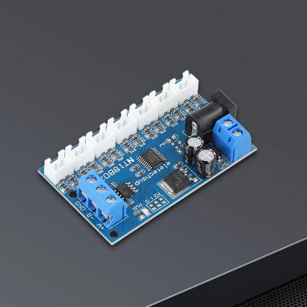 RS485 NTC Thermistor Temperature Sensor Module -20℃ To +125℃ 7-Channel Modbus Rtu Remote Acquisition Monitoring Module for PLC