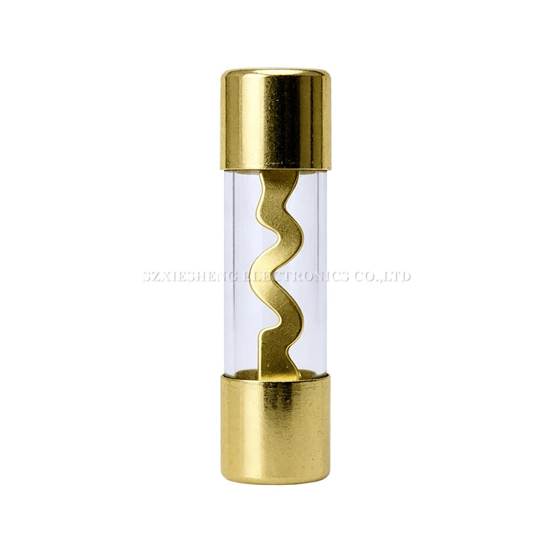 5PCS 10*38MM Gold Plated Glass AGU Fuse Fuses Pack Car Audio Amp Amplifier 10A 15A 20A 25A 30A 40A 50A 60A 70A 80A 100A Car Fuse