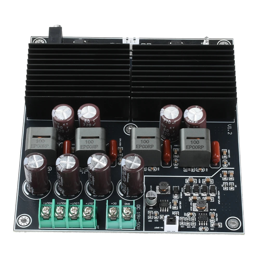 TPA3255 HIFI Dual Core Stereo Amplifier Board 2 Channel 600W+600W Class D Digital Power Amplifier TL072 OP AMP
