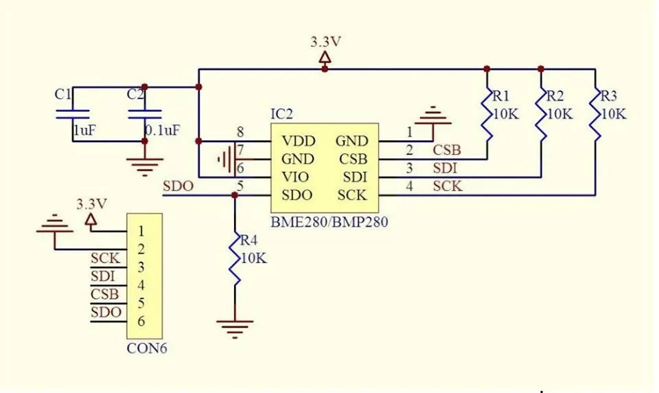 1-10PCS BME280 5V Digital Sensor Temperature Humidity Barometric Pressure Sensor Module I2C SPI 1.8-5V