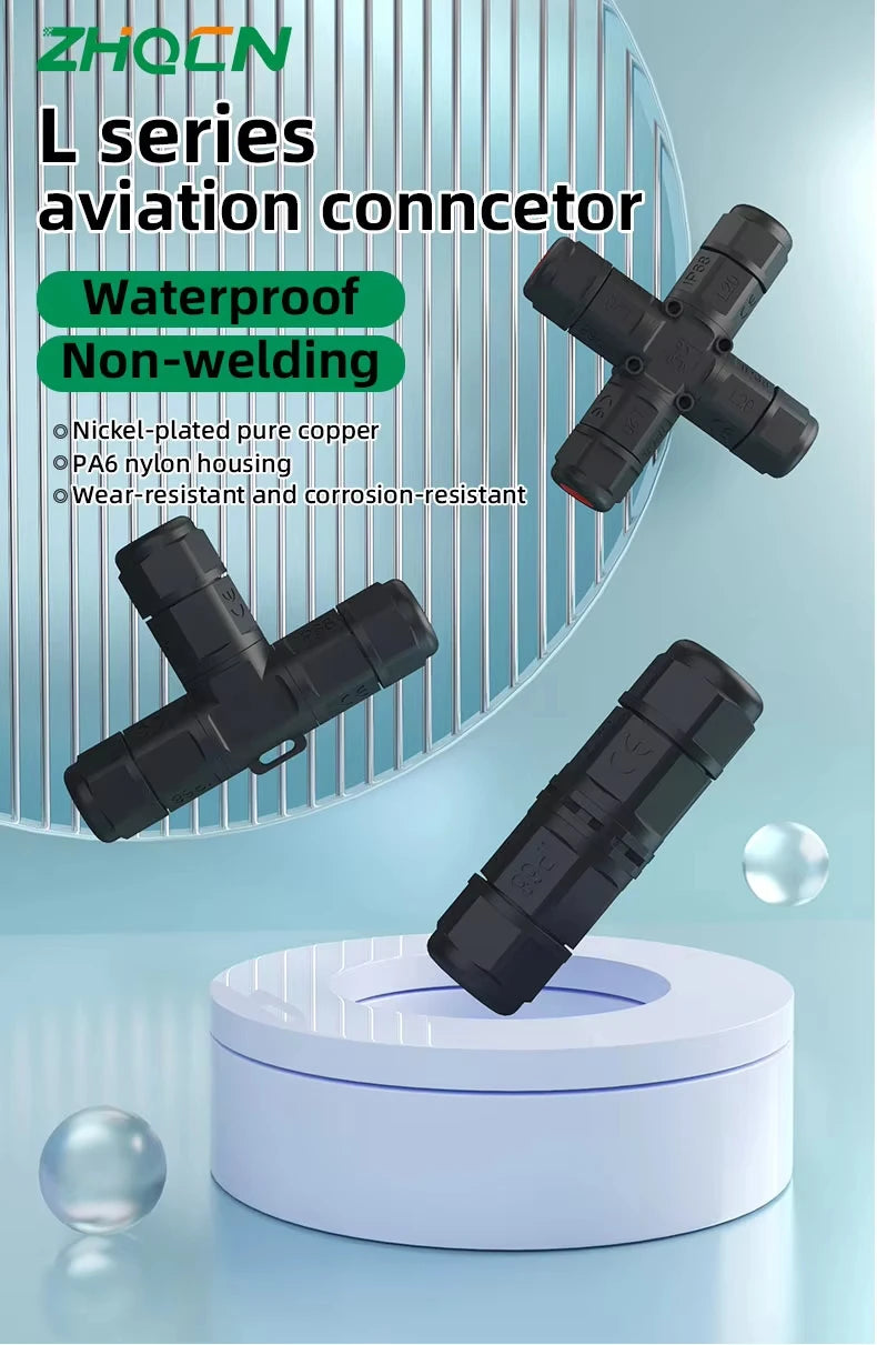 IP68 Waterproof Connector L20 20A LED Light Outdoor Cable Wire Quick Terminal Connector 2Pin 3Pin 4Pin 5Pin 6Pin Screw Wiring Ju