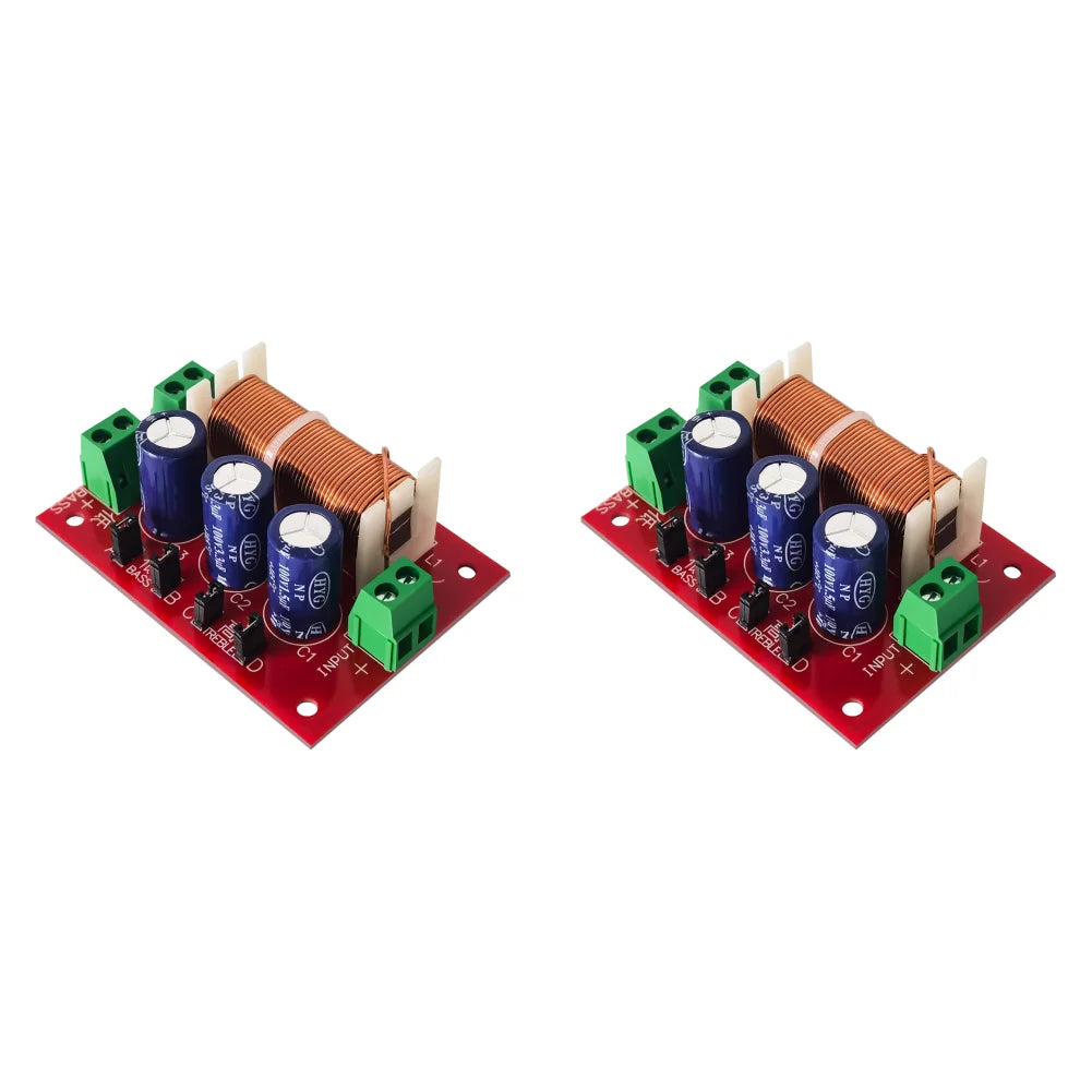 1-10PCS YLY-2088 400W Adjustable 2 Way Crossover Filters Module Audio Speaker Frequency Divider Full Range Treble Bass