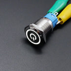 16mm 19mm 22mm Metal Power Supply Switch Push Button PC Pulsador Car Engine Backlit 3v 6v 12v 24v 220v Momentary Start Stop LED