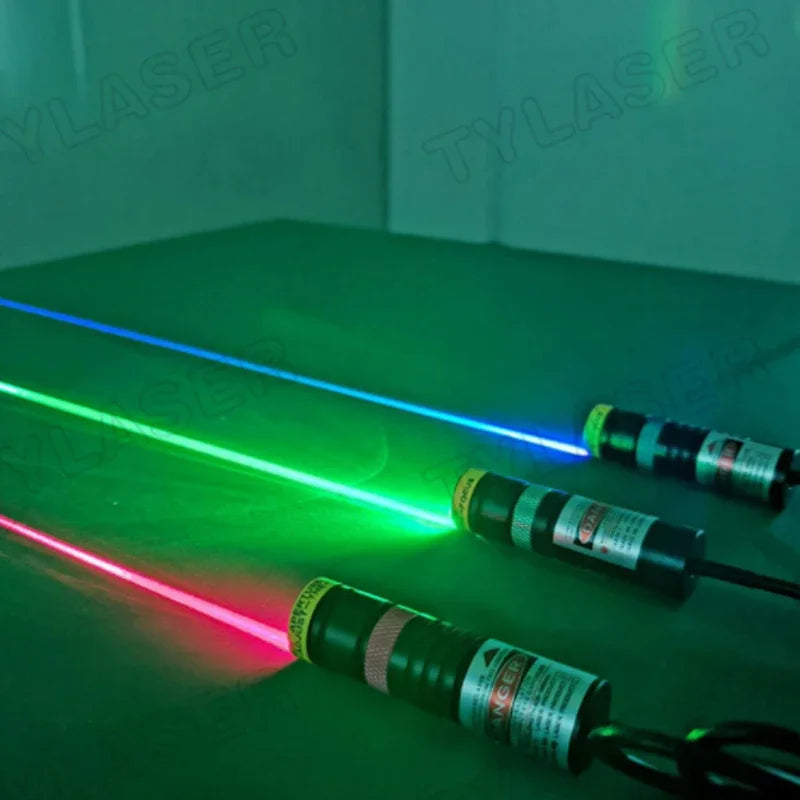520nm Green Line Laser Module Focusable D18x65mm 10-100mw High Precision for Cutting Positioning | FREE EU Adapter