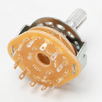 2PCS 20MM Metal Rotary Switch Selector 1P12T/2P6T/3P4T/4P3T M9X0.75 18 Teeth Knurl Shaft With Solder Terminals