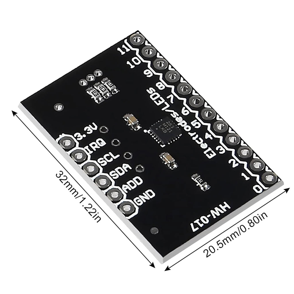 MPR121 Breakout V12 Proximity Keyboard Capacitive Touch Sensor I2C Keyboard Development Board Controller Module