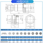 1/10/20set GX16 GX12 GX20 2P/3/4/5/6/7/8/9/10/12/14/15 Pin Female Male Air Aviation Connector Power Cable Electrical Plug Socket