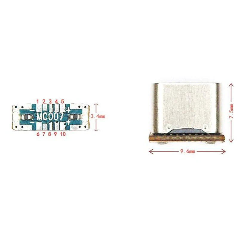 Charging Port Micro USB&Mini USB Universal Type-C Female Connector Type C Female Jack 5PIN SMD SMT Type-C Socket