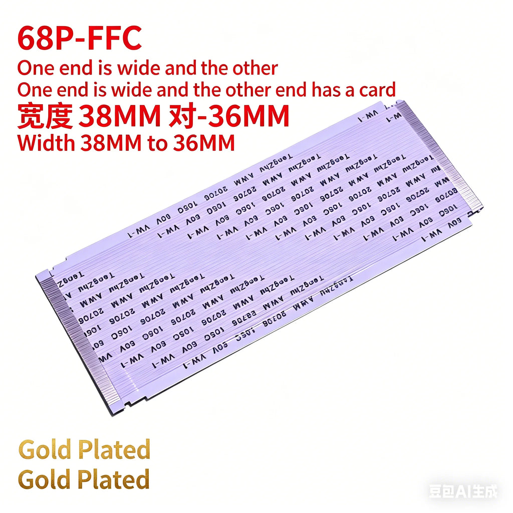 10Pcs Gold-Plated FFC FPC Flat Flexible Cable AWM 20706 105C 60V VW-1 0.5MM Pitch 40/50/55/60/68/80/96 Pin
