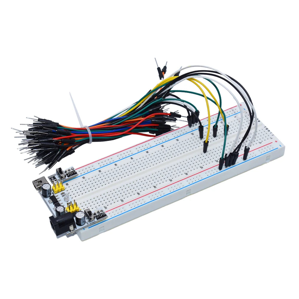 Stock MB102 Breadboard 400 830 Point Solderless PCB Bread Board Test Develop DIY for Arduino Laboratory SYB-830