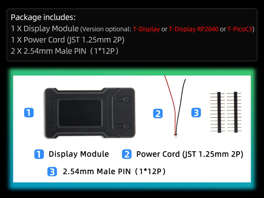 LILYGO® T-Display T-PicoC3 ESP32 ESP32-C3 RP2040 Raspberry Pi Module 1.14 inch LCD IPS HD Screen Development Board With Shell