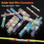 10 - 500pcs Solder Seal Wire Connectors 3:1 Heat Shrink Butt Crimp Terminals Waterproof Electrical Cable Splice Connector