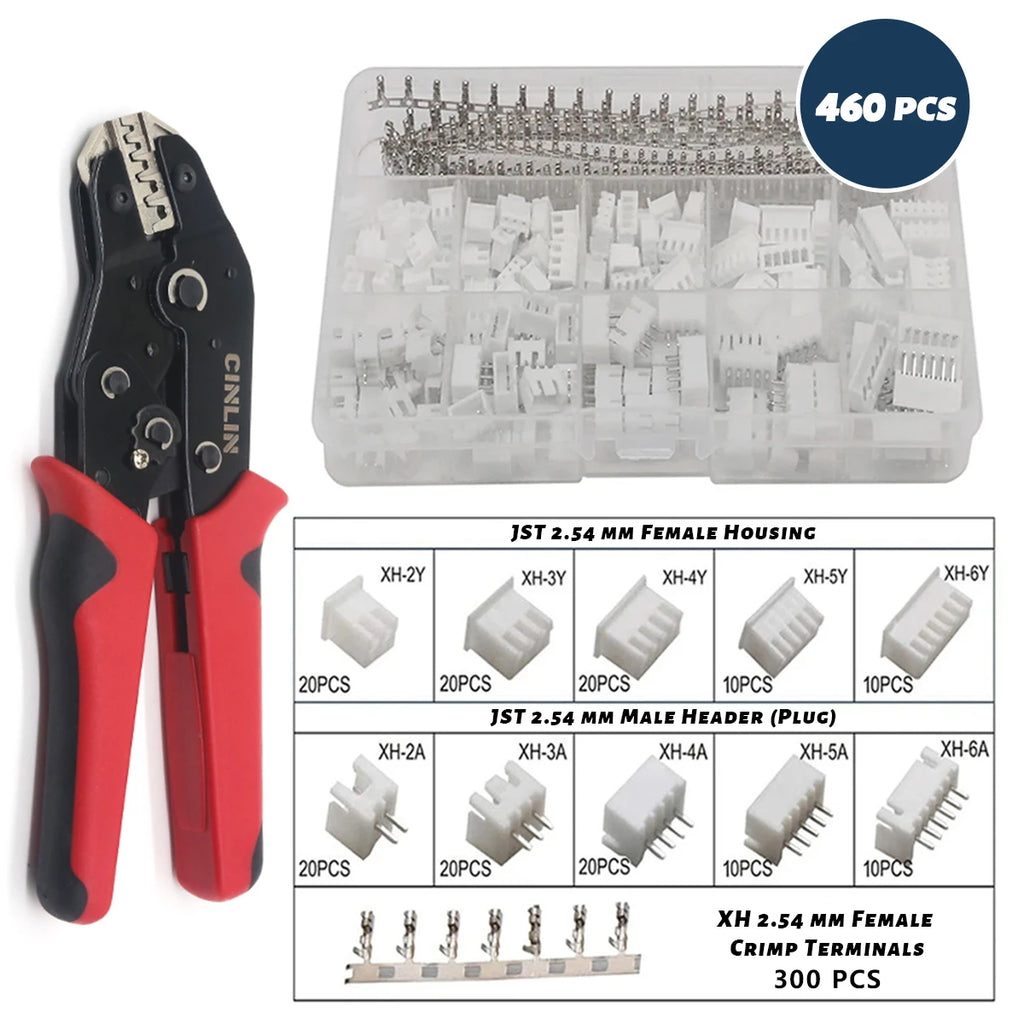 CLN-68B 0.08-1.5mm² Open Barrel Terminals Pliers Crimping Tool (28-16AWG) for JST, DuPont, Molex, PH2.0 XH2.54 3.96 4.2mm Pitch