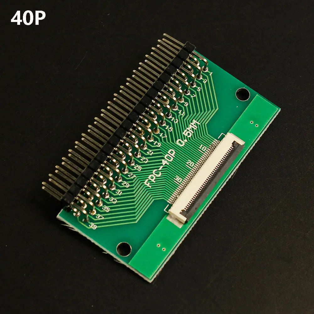1pcs 4P-- 80P 0.5mm Pitch Connector SMT Adapter to 2.54mm 1.00 Inch Hole FPC FFC Cable Welded Board + Double Row Straight Pin