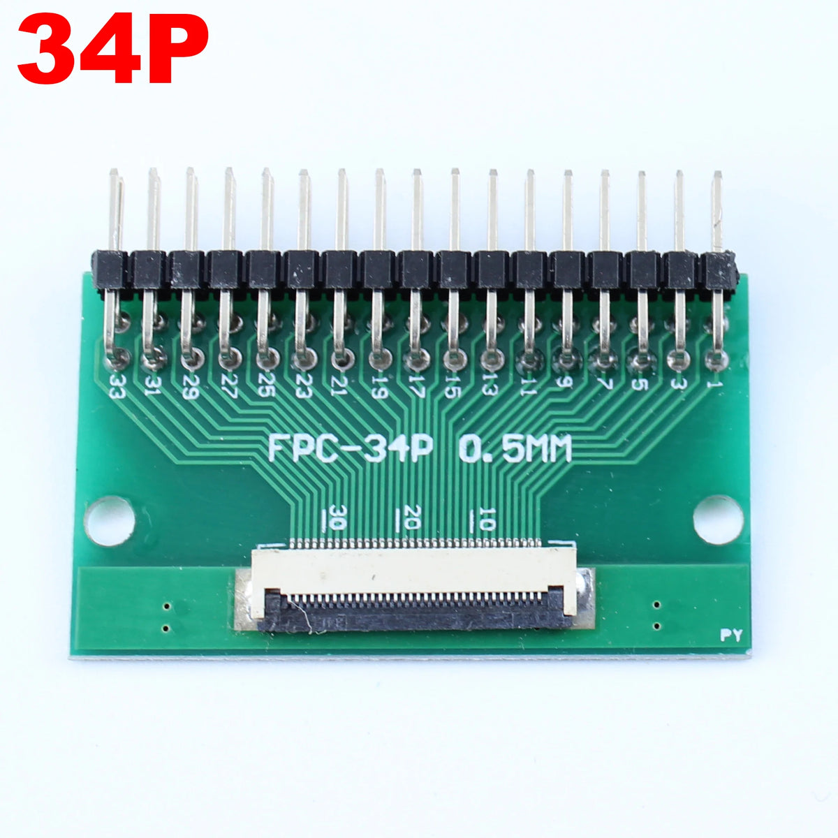 1pcs 4P-- 50P 0.5mm Pitch Connector SMT Adapter to 2.54mm 1.00 Inch Hole FPC FFC Cable Welded Board + Double Row Straight Pin