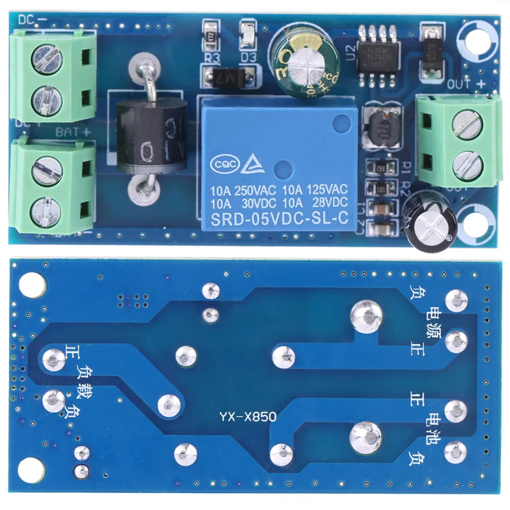 YX850 Automatic Module 5V~48V 10A Power Supply/Battery Automatic Module Emergency Controller Power Supply Controller