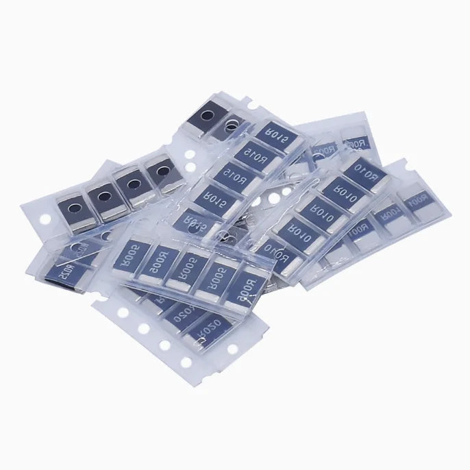 10Kinds*5pcs=50pcs 2512 Resistor Kit 1% R150 R100 R050 R010 1R00 R500 R470 R330 R220 R200=1/0.5/0.47/0.33/0.22/0.2/0.15/0.1/ohm