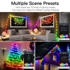 40M Led String RGB Light Smart Outdoor Festoon Party Leather Line IP65 Bluetooth Music Lamp String Fairy Lights Holiday Lighting