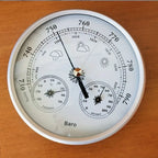 3 In 1 Wall Mounted Household Barometer Thermometer Hygrometer Weather Station Hanging Pressure hPa Gauge Air Weather Instrument