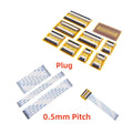 2 Sets 0.5mm Pitch FPC Cable Extension Board Adapter 6 8 10 12 14 16 20 22 24 30 32 34 36 40 45 50 54 60 Pin FFC Cable Same Side