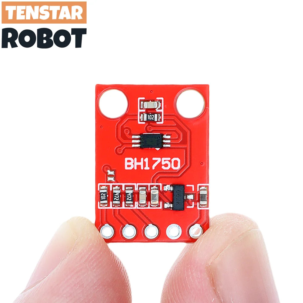 TENSTAR 2pcs GY-302 BH1750 Red Board Light Intensity Illumination Module Sensor BH1750FVI 3V-5V