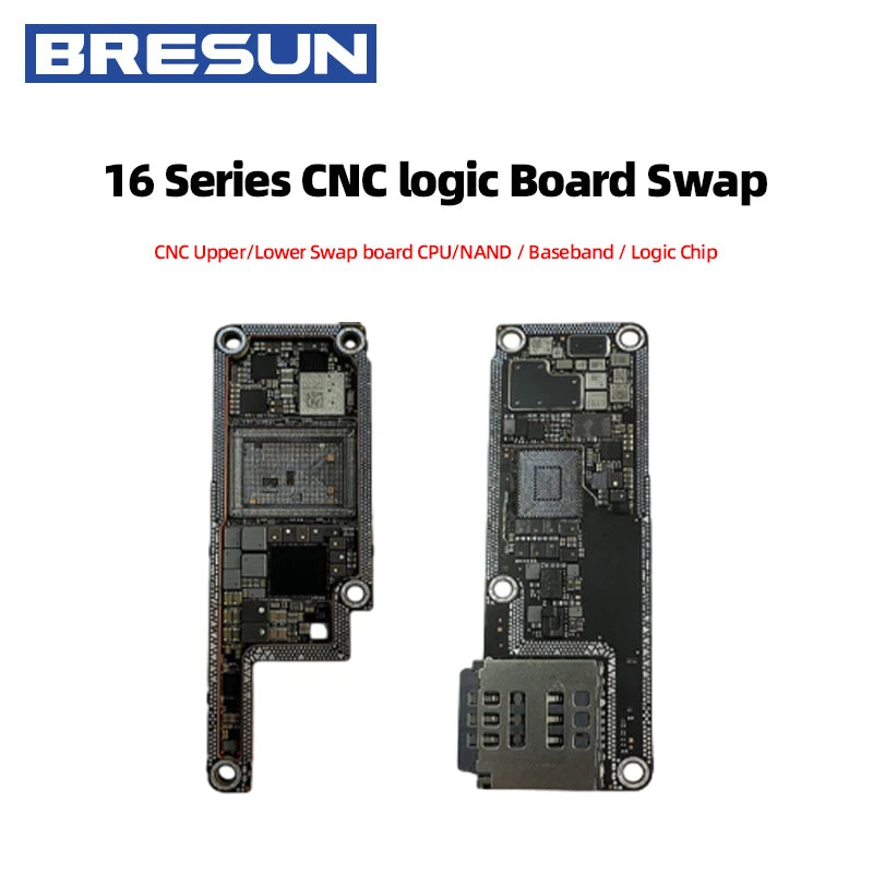CNC CUT logic board for 16/16plus/16pro/16promax motherboard repair materials, polishing baseband for CPU & NAND Board Swap