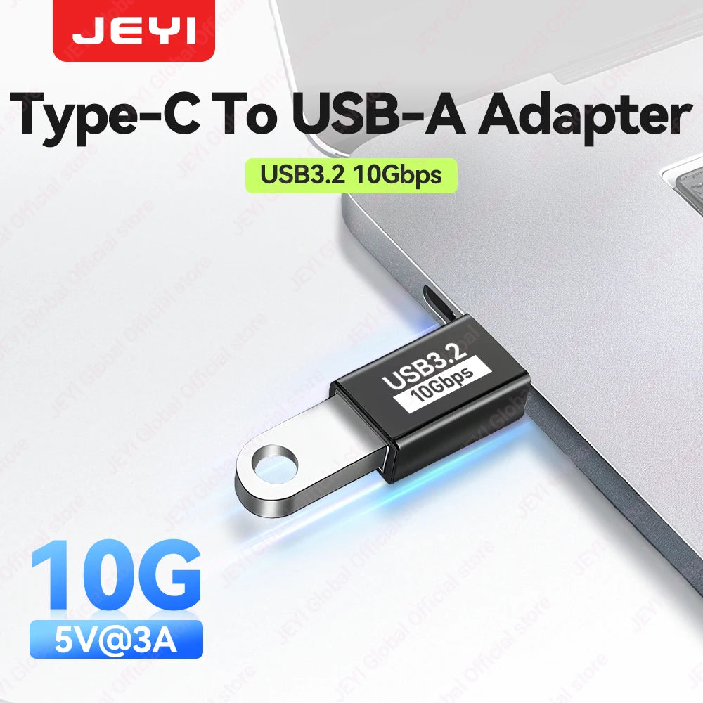 JEYI 5Pcs USB-A to Type-C Extension Adapter USB-C To USB 3.2 10Gbps OTG Coverter For Laptop PC Connector Converte S23 IWatch
