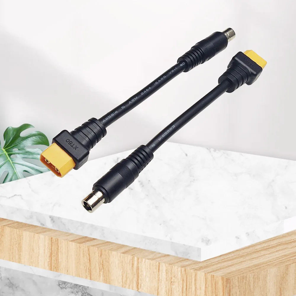 1pc Solar Generator XT60 Male to DC 8020 8.0mm X 2.0mm Male Power Adapter Cable Connectors for Portable Power Station
