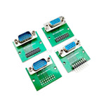 1/2/5pcs Vertical VGA D-sub DR15 Test Board with Screws, DIP 2.54mm Pitch Pin Header PCB Adapter Module, Male/Female Socket