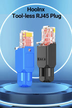 Hoolnx Tool Free RJ45 Connector, Tool Less UTP CAT6 CAT6A Field Termination Modular Plug for Solid Stranded Lan Ethernet Cable