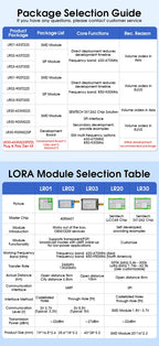 SX1262 LoRa Wireless Module 868Mhz 915Mhz 433 475Mhz DX-LR30 22dBm 8KM Long Range SMD RF Module Power Supply
