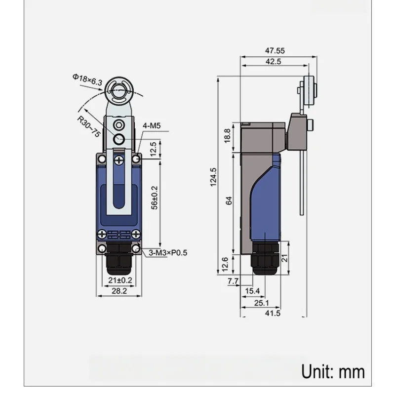 CNTD CZ-8109N Vertical Limit Switch Roller Arm Double Circuit IP65 Waterproof 380VAC 10A Industrial Use