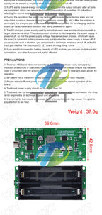 TZT Type-C 15W 3A Fast Charge UPS Power Supply / 18650 Lithium Battery Charger Module DC-DC Step Up Booster Converter 5V 9V 12V