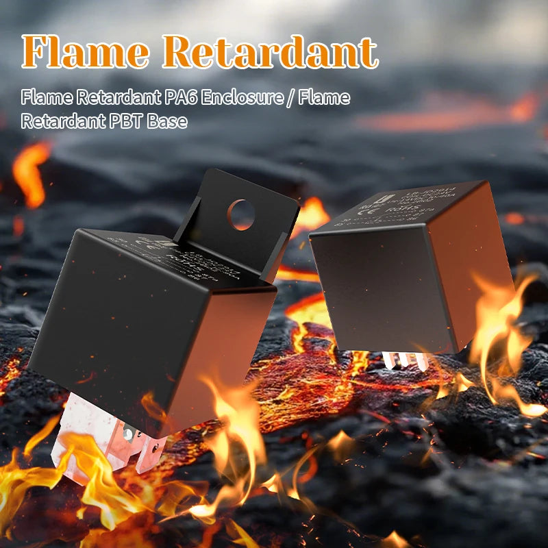 LANBOO 30A High Current Car/Auto Relay 12V 24V 30A with 4PIN/5PIN Applications Include Lighting Control and Horn Control.