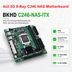 8-Bay C246 ITX NAS Motherboard 4x 2.5G LAN 2*M.2 NVME 8*SATA3.0 2*DDR4 PCIE 16X LGA1151 8th/9th Core Xeon Industrial Mainboard