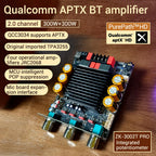 DC 18-50V 3002T PRO Bluetooth Amplifier Board Qualcomm QCC3034 2.0 Channel APTX Lossless 300W+300W TPA3255