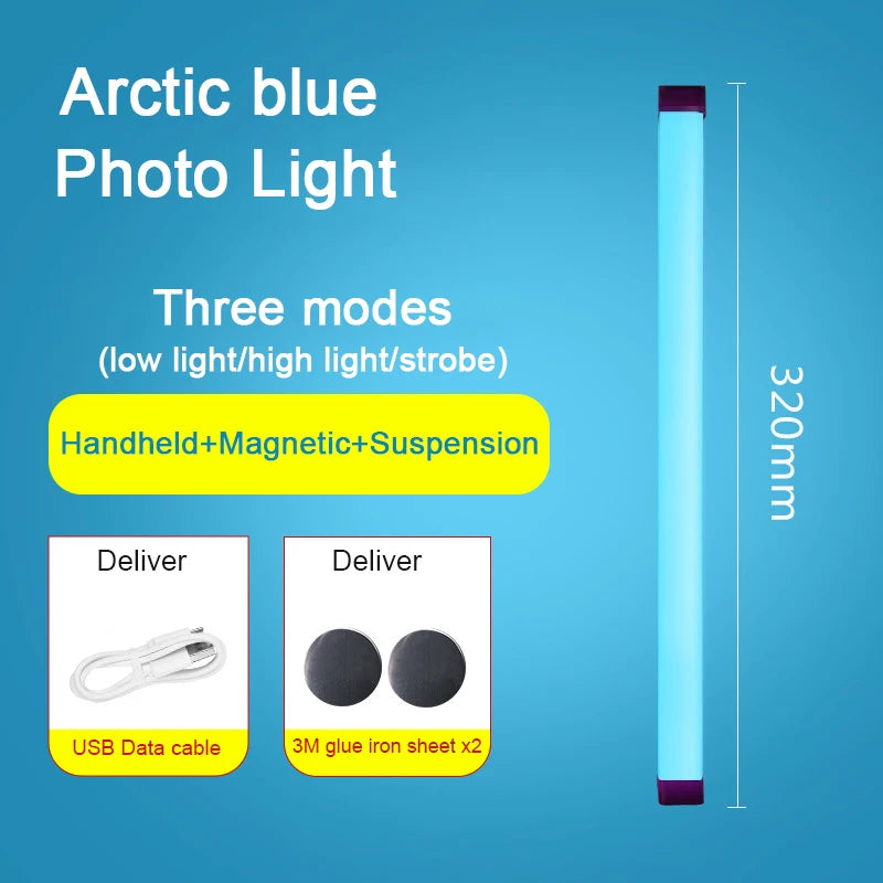Colorful LED Night Lamps RGB Atmosphere Fill Light Rechargeable Bedroom Photography Lighting Room Decor Luz De Preenchimento New