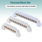 Earth Neutral 5-12 Hole Bridge Type Zero Line Ground Bar Grounding Copper Bar Distribution Box to Zero Terminal Block Connector