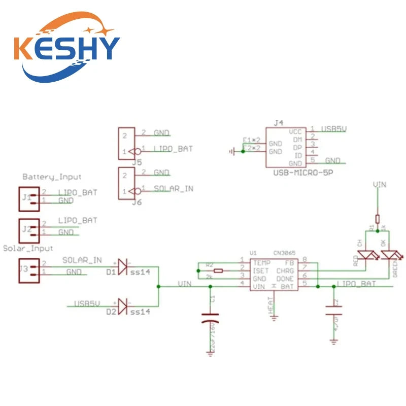 Mini Solar Lipo Lithium Battery Charging Charger Board CN3791 CN3065 Solar Panel Regulator Controller Module with Cable