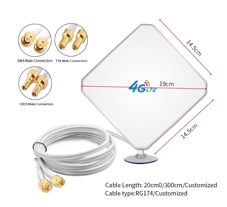 2.4G PCB Antenna High Quality 3DBI Built-in Omnidirectional Antennae High Gain for WiFi with 12cm RG113 Wire