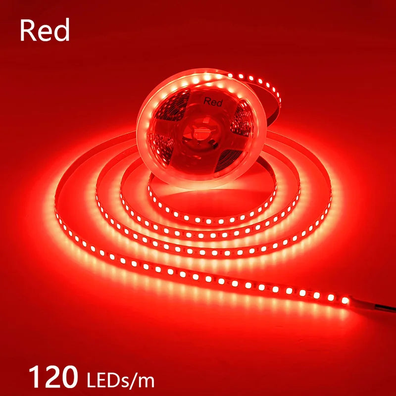 2835 5M 300 600 1200LEDs LED Strip DC12V 24V 120LEDs/m Home Waterproof IP65 Lamp Strip  Flexible And Cuttable Soft Lamp Bar