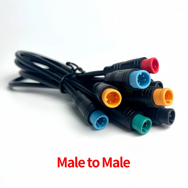 4/10Pcs M8 2 3 4 5 6 Pin Electric Bicycle Butt Joint Plug Waterproof for Ebike Display Cable 25cm Female Male Optional Connector