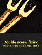 YYTCG Gold plated Banana Plug Connectors, Speaker plugs, audio screws, fork connectors, U and Y 1pcs/4pcs